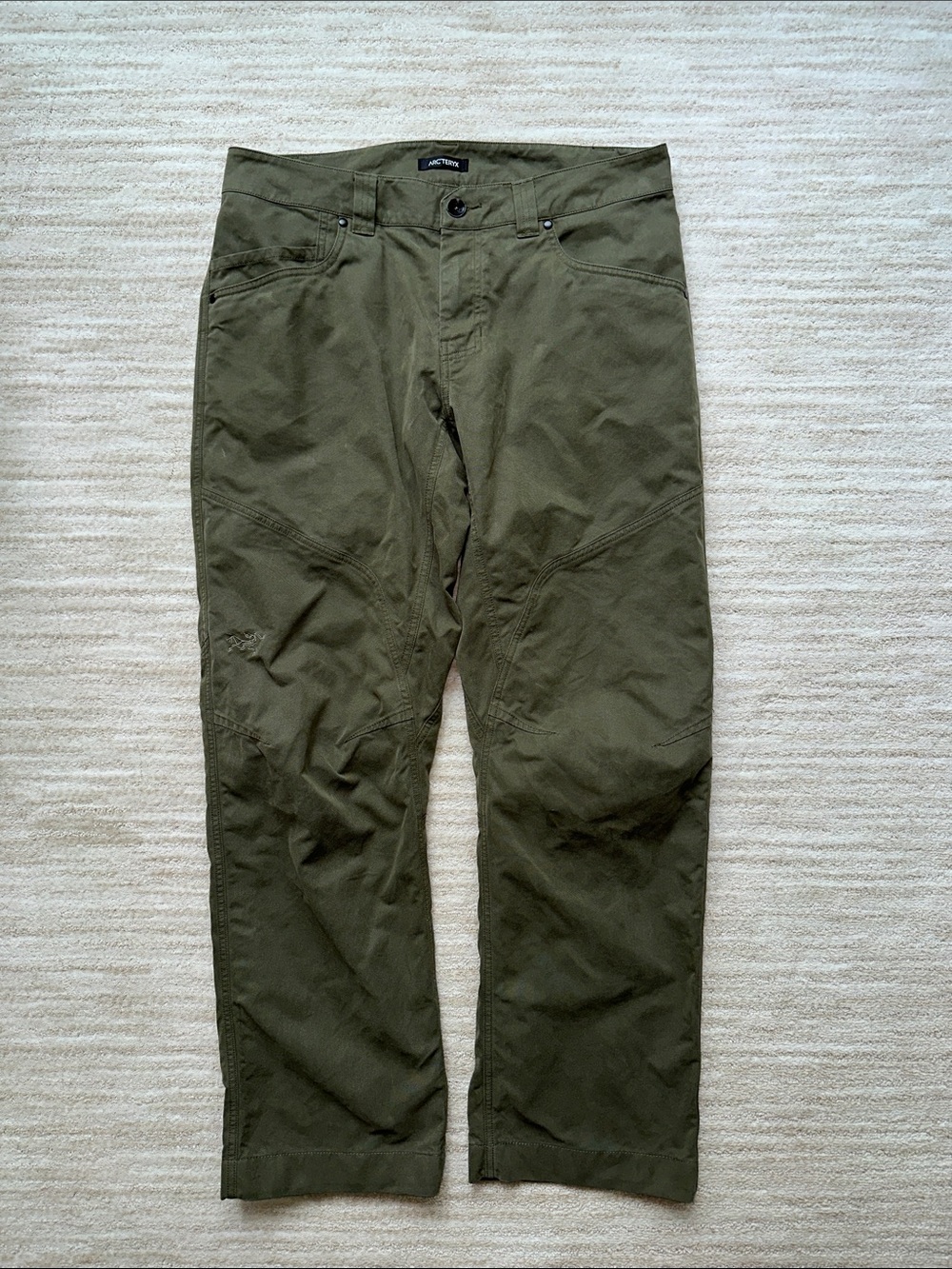 EUC Arc'teryx Cronin Cotton Pant Size Heavy Duty Climbing Utility Green 34” x32” - Picture 7 of 16